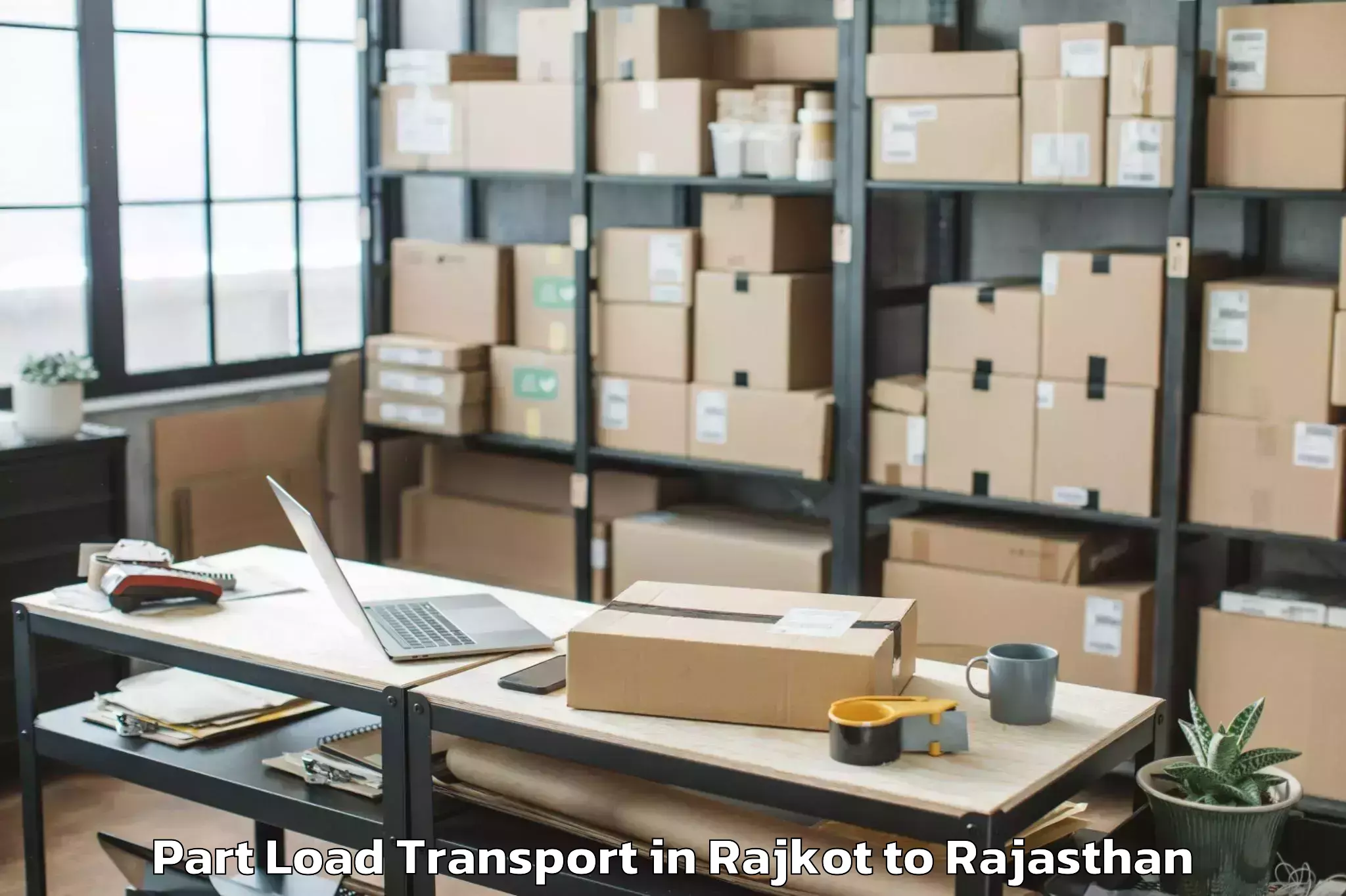 Expert Rajkot to Bagar Part Load Transport